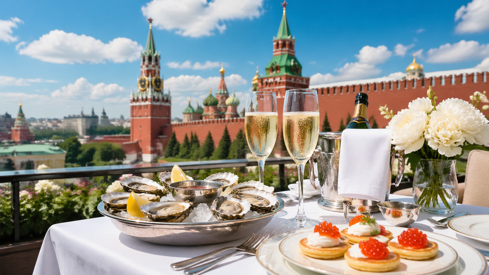 Роскошный бранч в премиальном отеле Москвы с изысканными блюдами