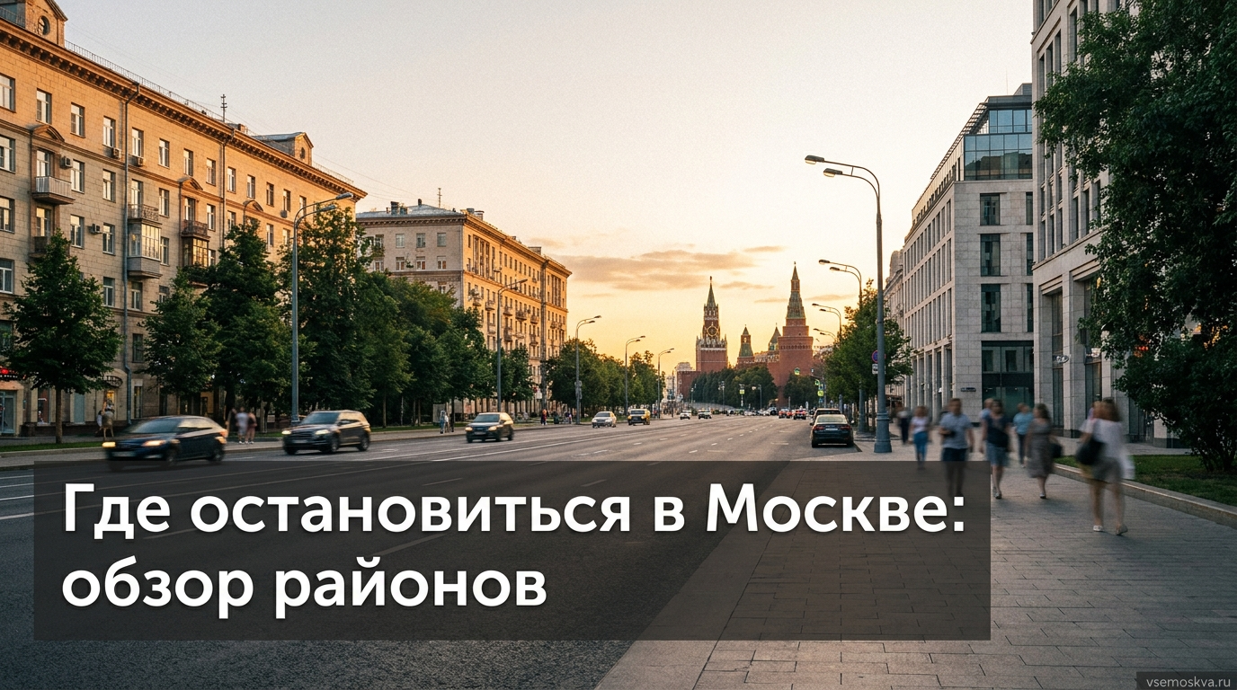 Обзор и выбор районов Москвы для аренды жилья туристам