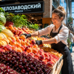 Фотография московского продуктового рынка для статьи с отзывами о Рогожском и Велозаводском